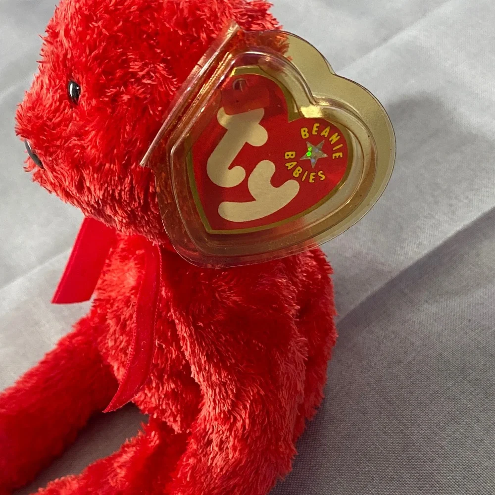 2001 Ty Beanie Baby Cizzle The Vibrant Red Bear Teddy Bear